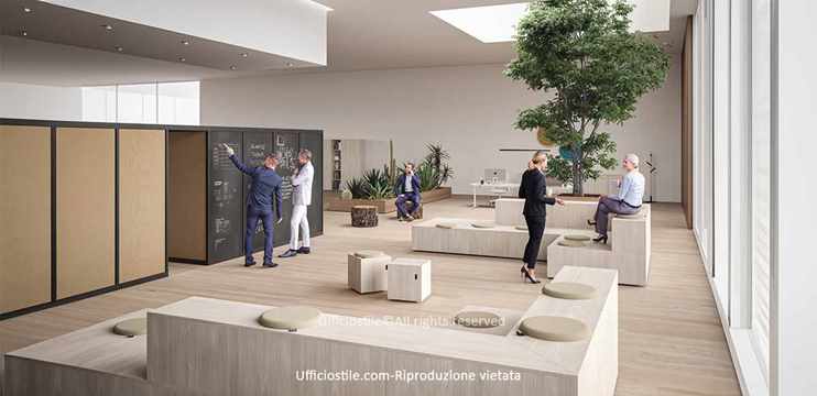 Arena collaborativa e pareti scrivibili