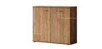 Libreria ufficio 02 ante battenti cm.90x45 Noce Stelvio