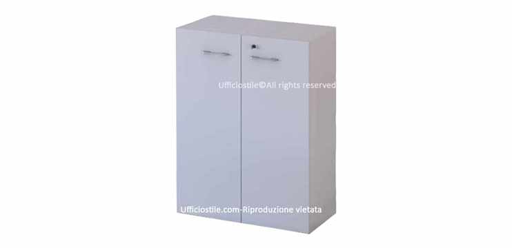 Armadio ufficio medio 02 ante Bianco