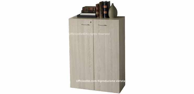Armadio ufficio medio 02 ante Rovere