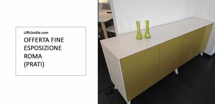 Madia design con ante laccate lucide h.79 cm