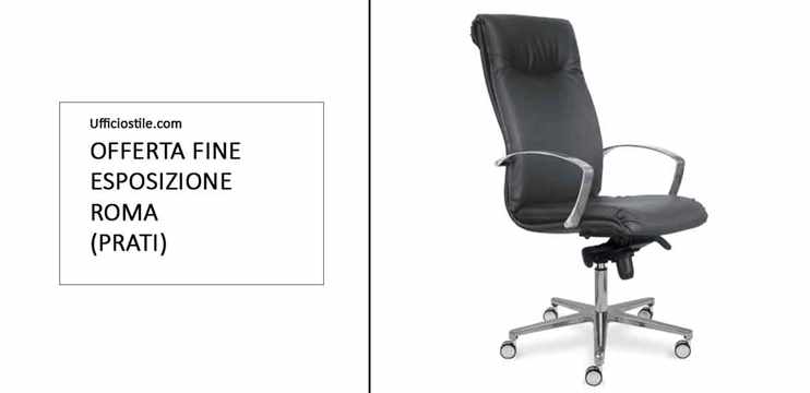 Poltrona direzionali grigia, braccioli e base cromata