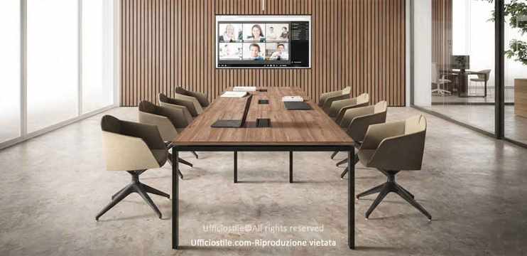 Tavolo riunione con struttura a ponte