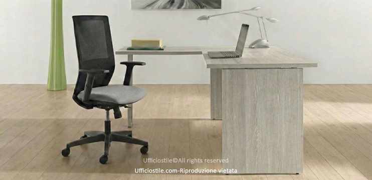 Scrivania cm. 140 con allungo cm.80