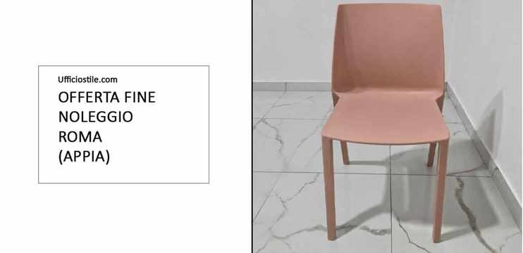 Sedia impilabile rosa -  04 pz. disponibili