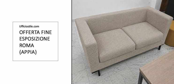 Divano lounge a 2 posti verde e rosa – Fine noleggio