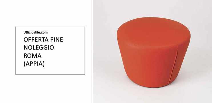 Pouf circolare arancione diametro 55 cm – 02 pz. disponibili