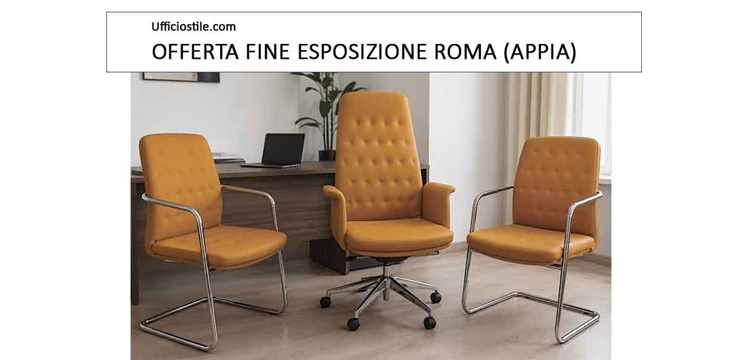 Trittico coordinato di sedute direzionali e visitatore gialle – Fine noleggio
