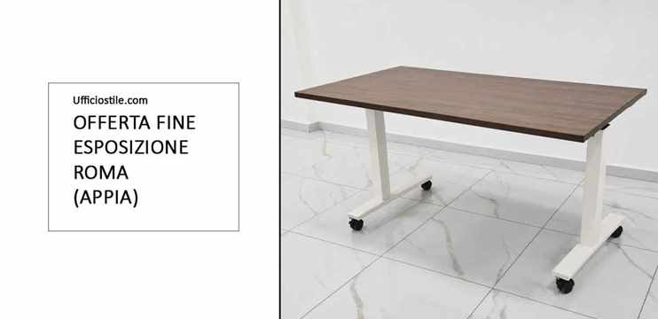 Tavolo su ruote con piano ribaltabile 120 × 60 cm – 06 pz. disponibili